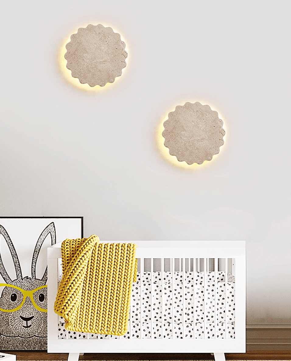 Viraanette aplique de pared Luna con borde escotillado