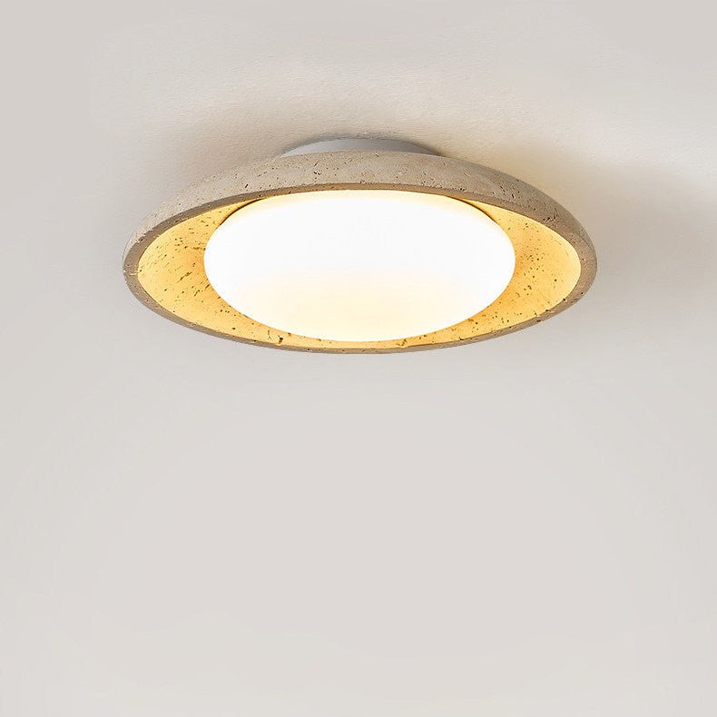 Tavuena lámpara de techo travertino amarillo
