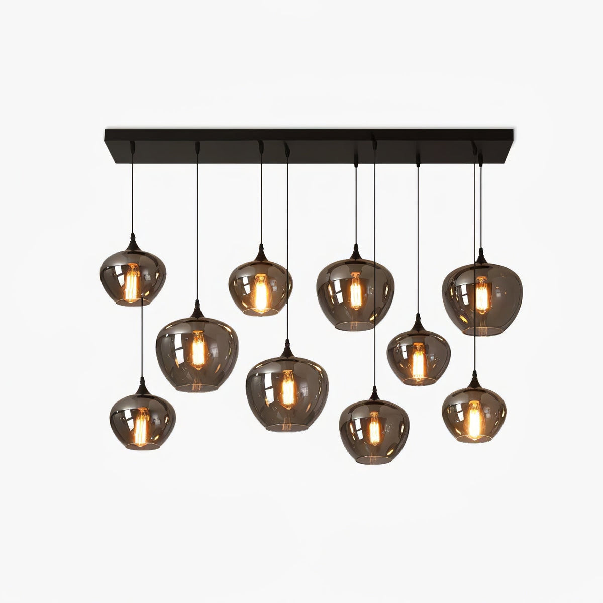 Tevely lámpara colgante de vidrio industrial chic
