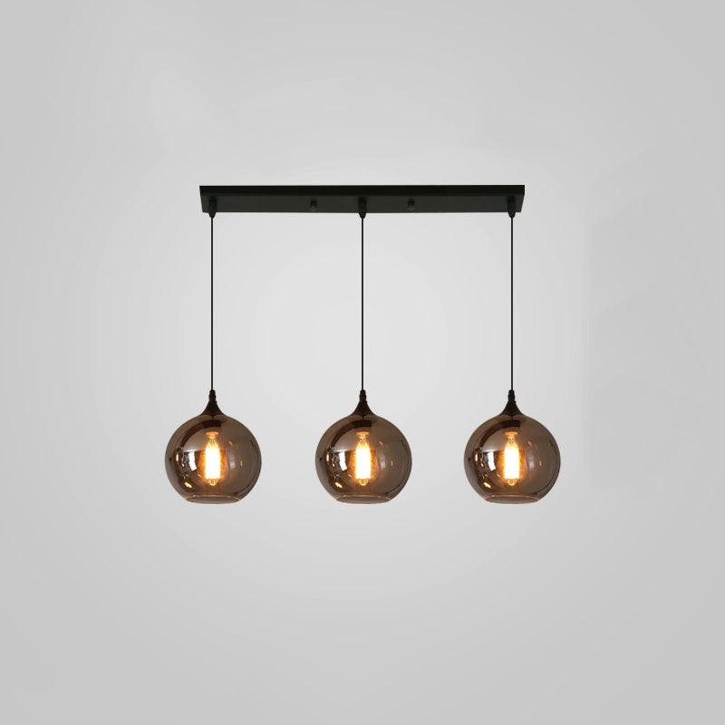 Tevely lámpara colgante de vidrio industrial chic