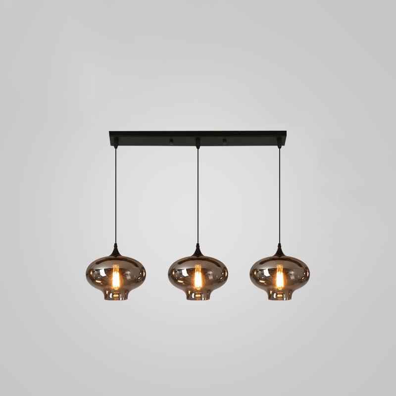 Tevely lámpara colgante de vidrio industrial chic