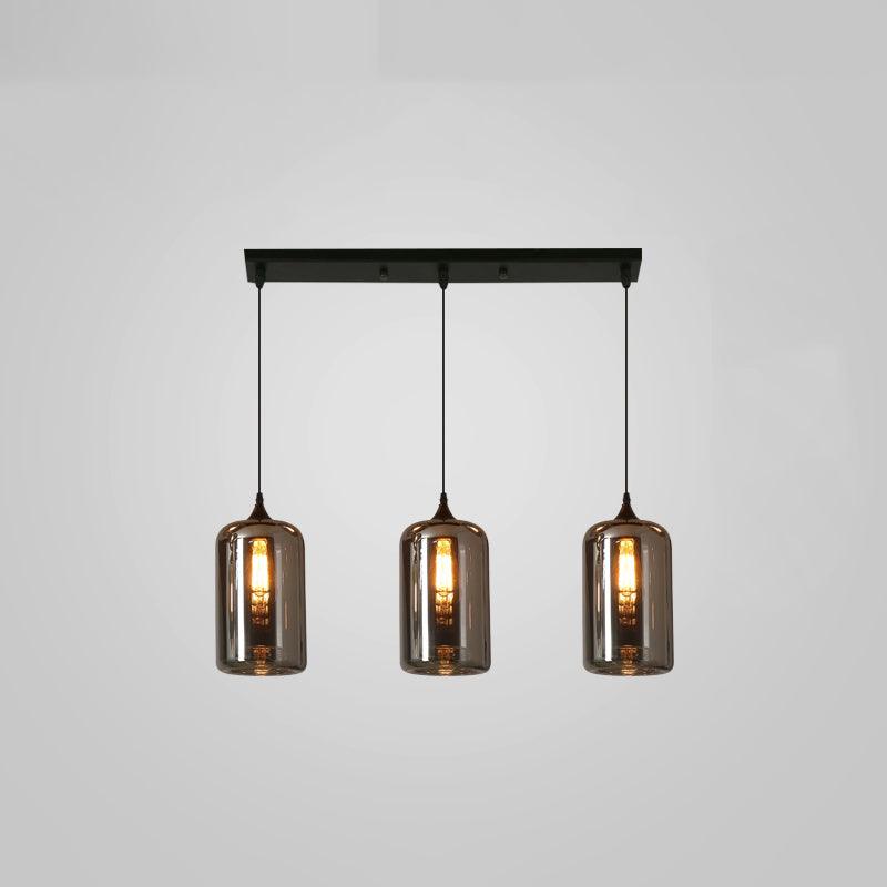 Tevely lámpara colgante de vidrio industrial chic