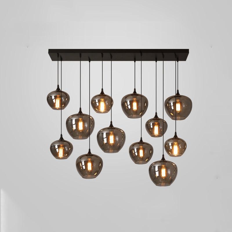 Tevely lámpara colgante de vidrio industrial chic