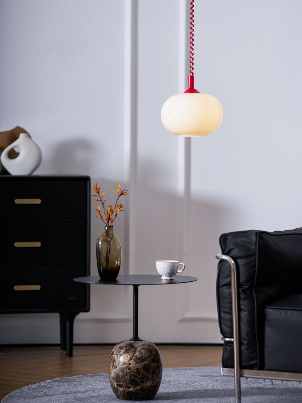 Euvora vidrio lámpara colgante de estilo clásico
