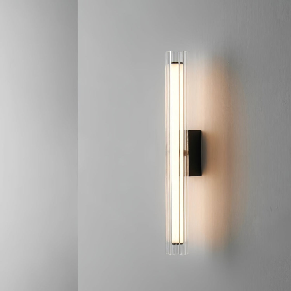 Corv aplique de pared con pantalla de vidrio contemporáneo