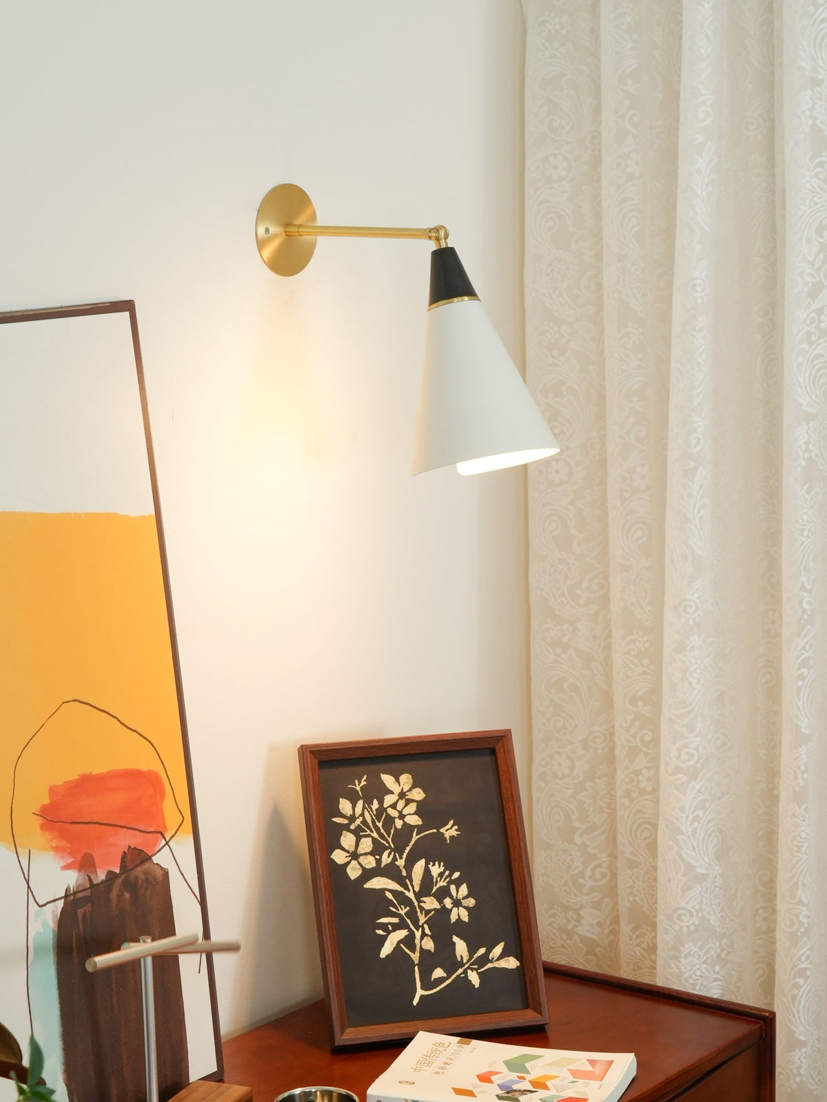 Orieiella aplique de pared moderno minimalista de latón