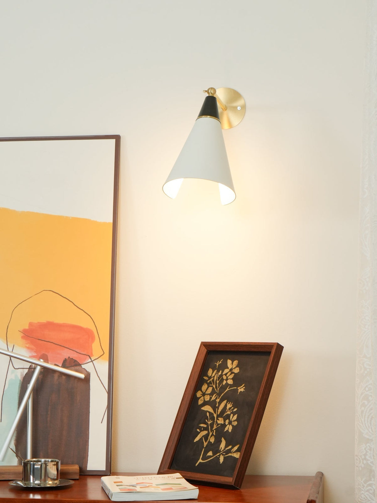 Orieiella aplique de pared moderno minimalista de latón