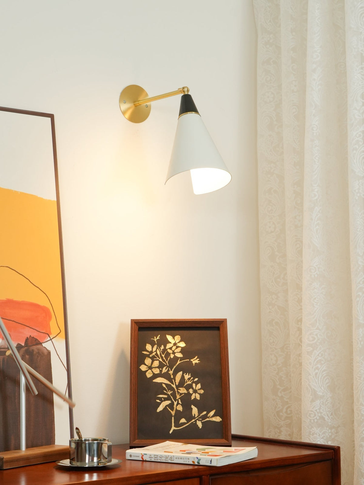 Orieiella aplique de pared moderno minimalista de latón
