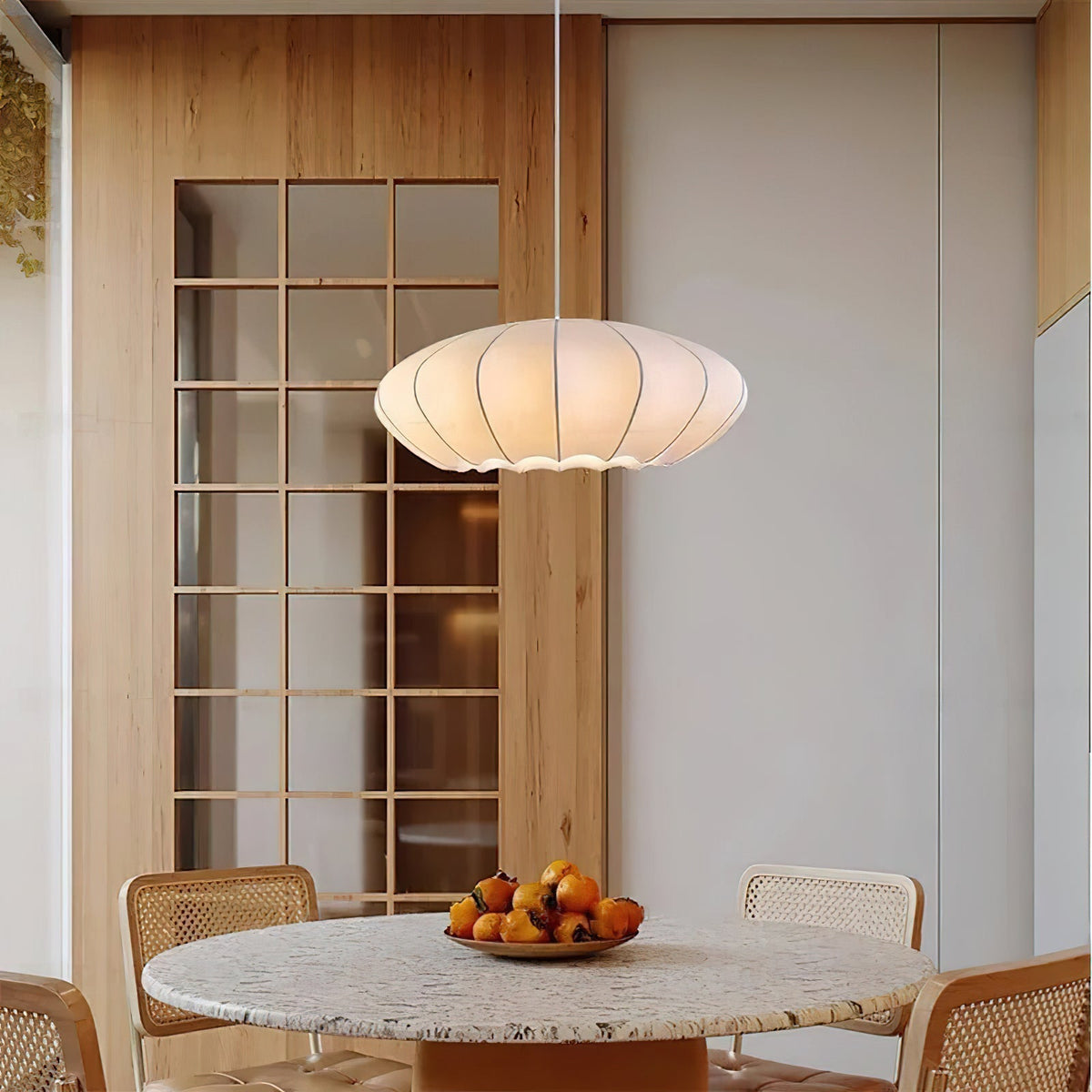 Pithos lámpara colgante elegante de seda