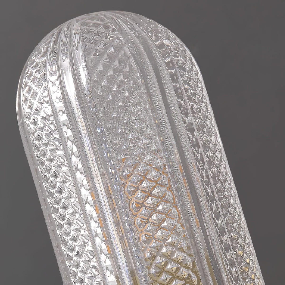 Eira aplique de pared con dos luces en latón y vidrio texturizado