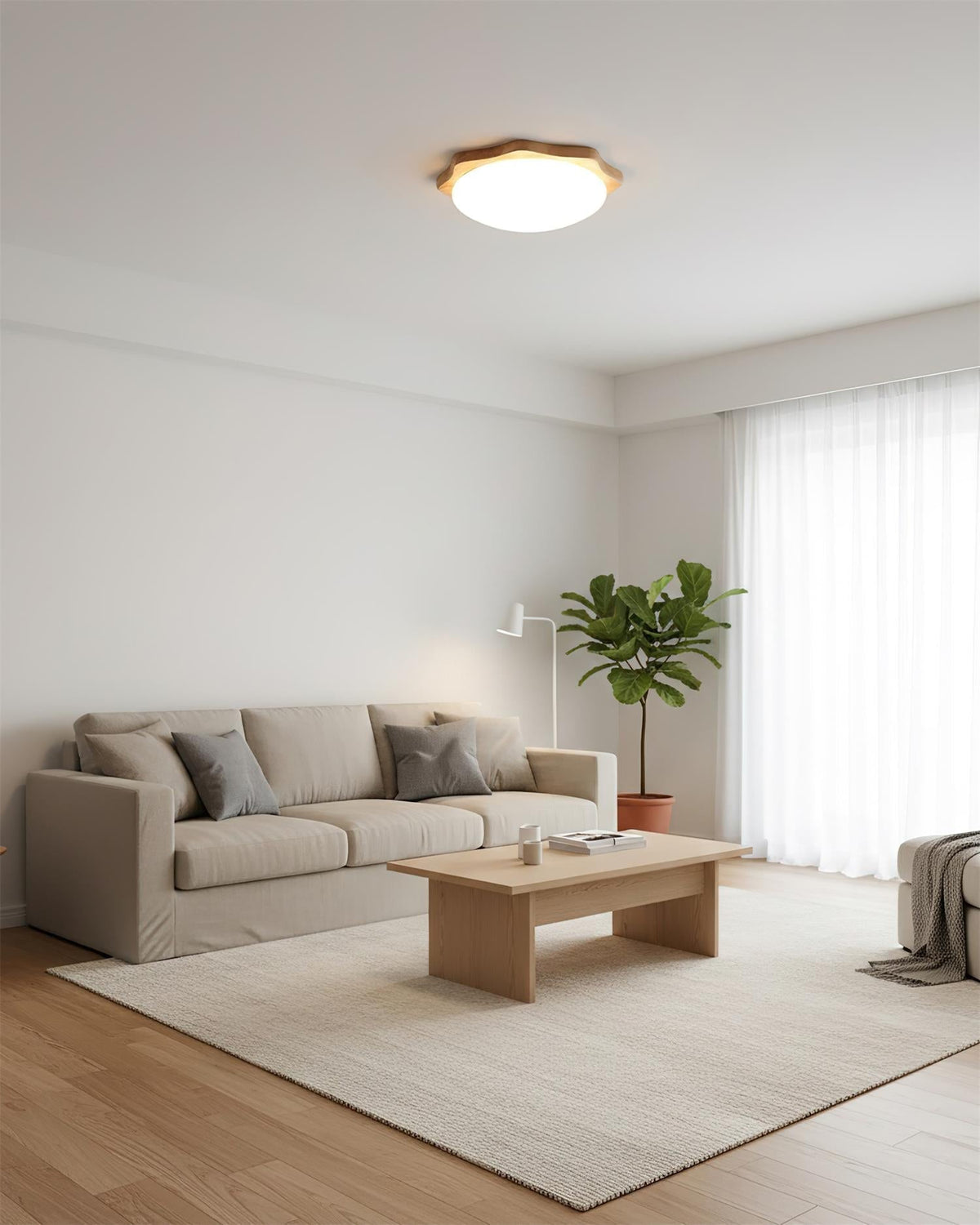 Rinaeria lámpara de techo de madera