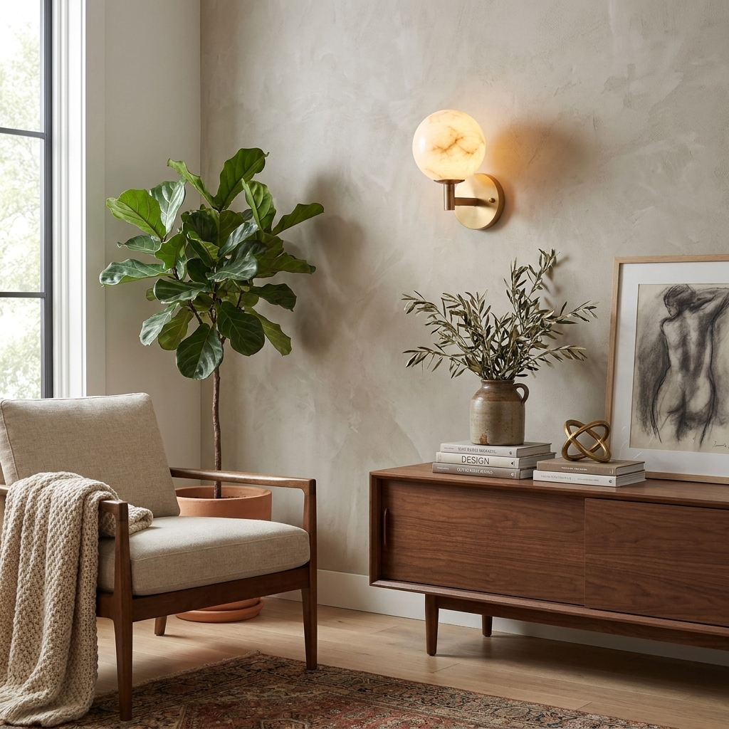 Ravelmere Aplique de pared de alabastro