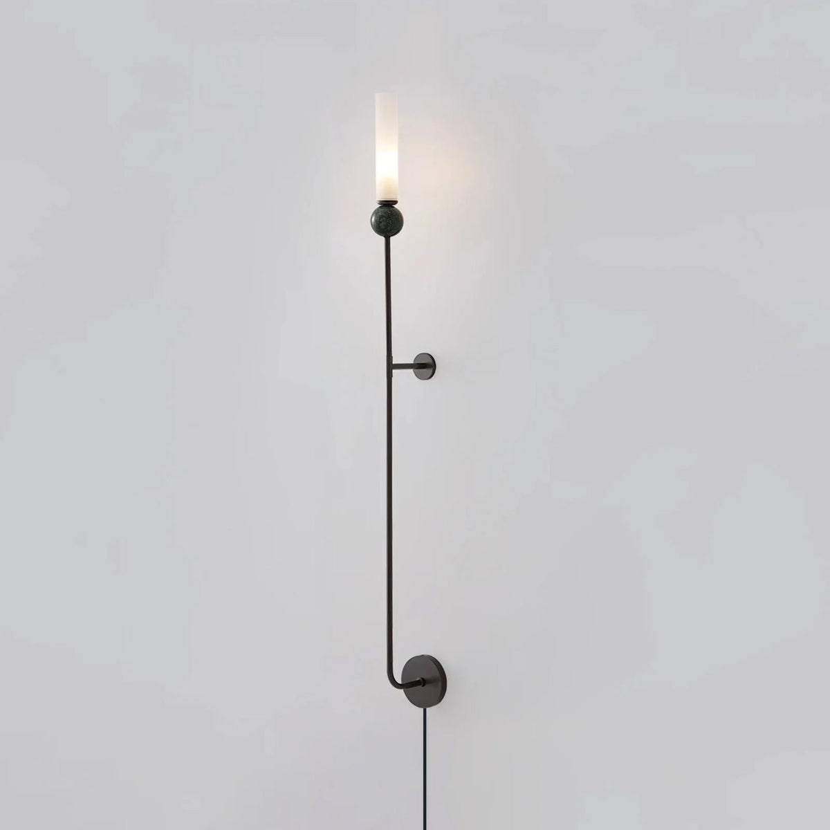 Aplique de pared de mármol con enchufe enchufable