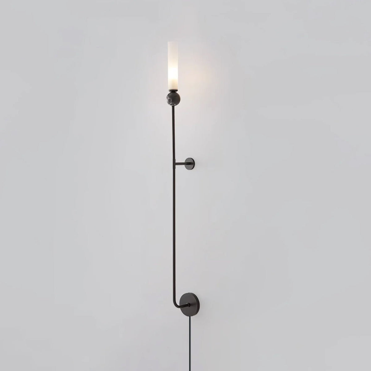 Aplique de pared de mármol con enchufe enchufable
