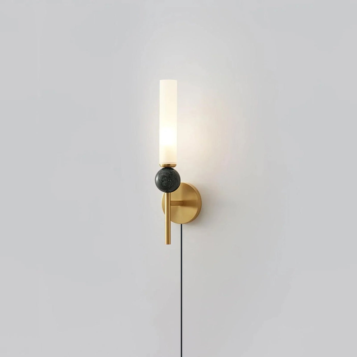 Aplique de pared de mármol con enchufe enchufable