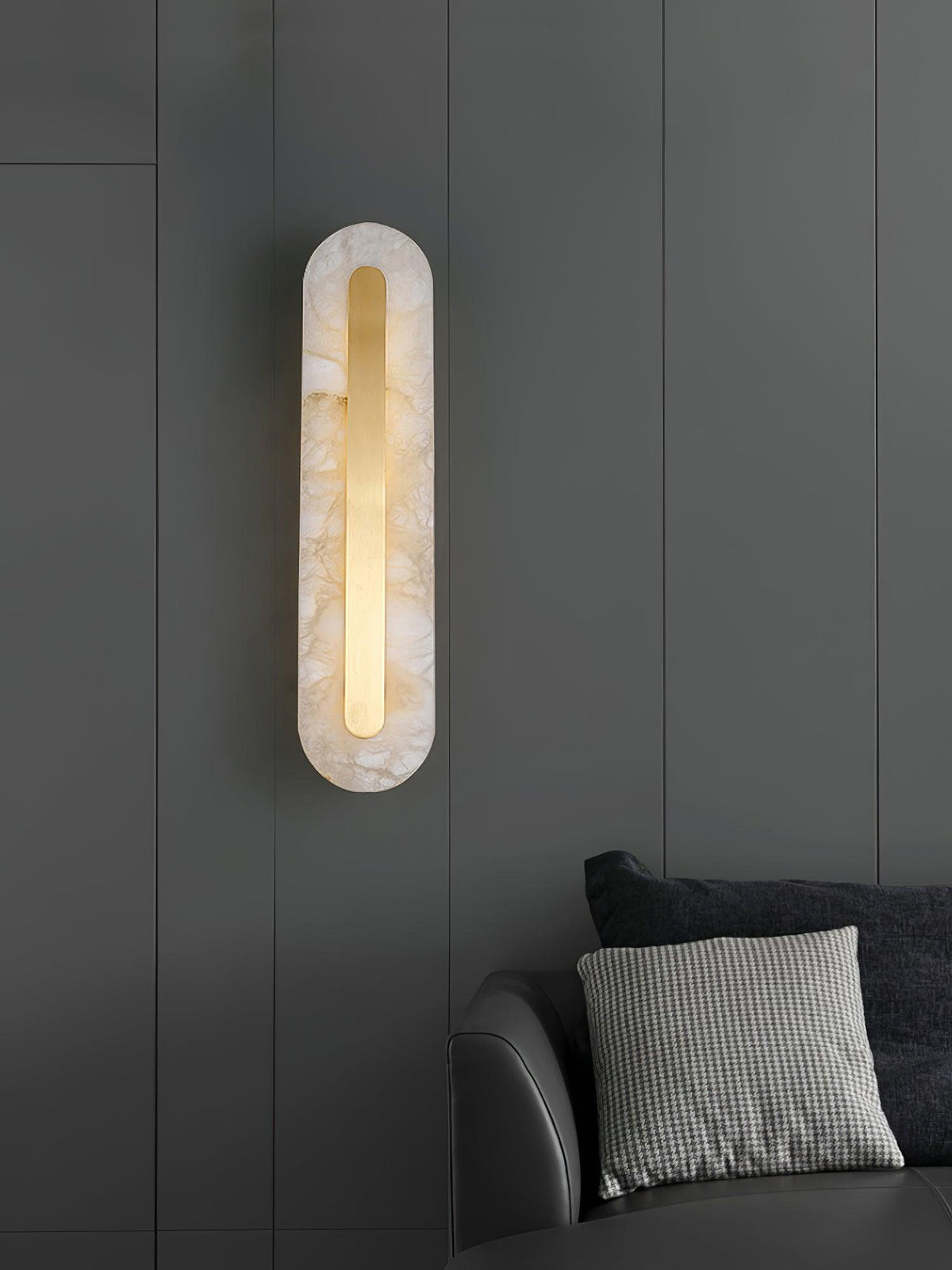 Selvia aplique de pared minimalista en alabastro