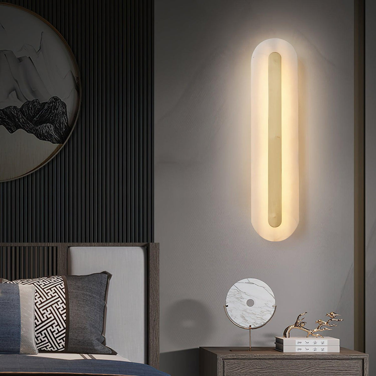 Selvia aplique de pared minimalista en alabastro