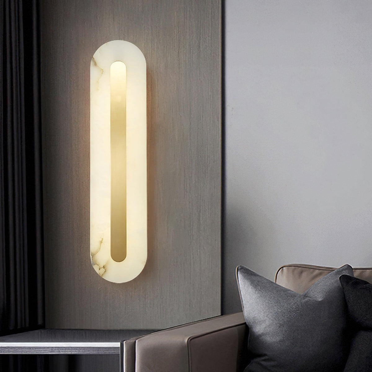 Selvia aplique de pared minimalista en alabastro