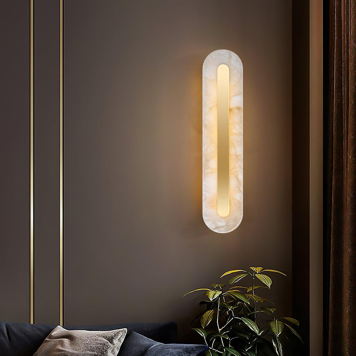 Selvia aplique de pared minimalista en alabastro