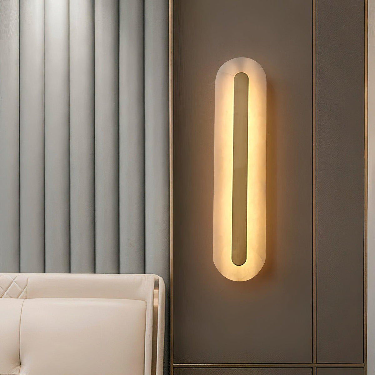 Selvia aplique de pared minimalista en alabastro