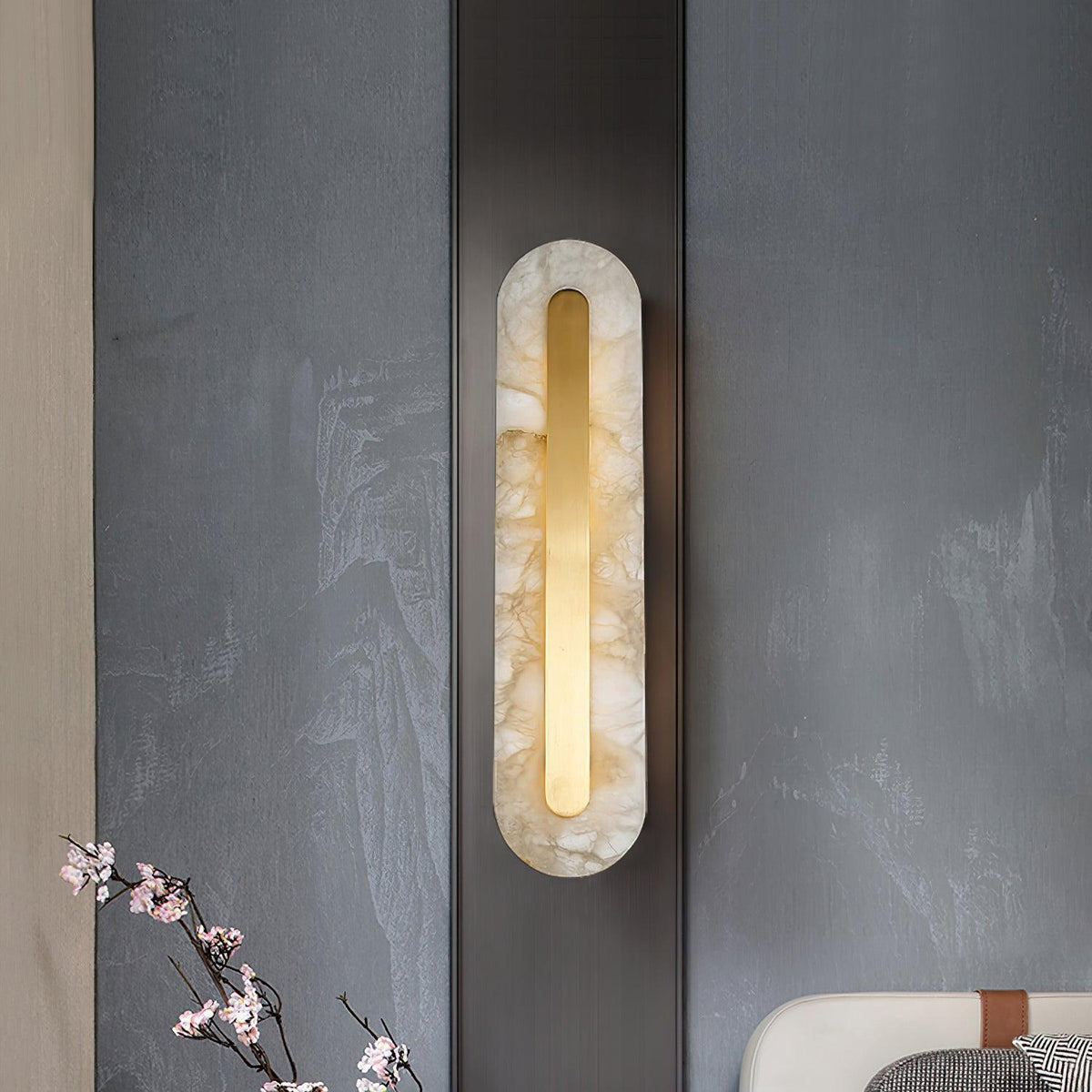 Selvia aplique de pared minimalista en alabastro