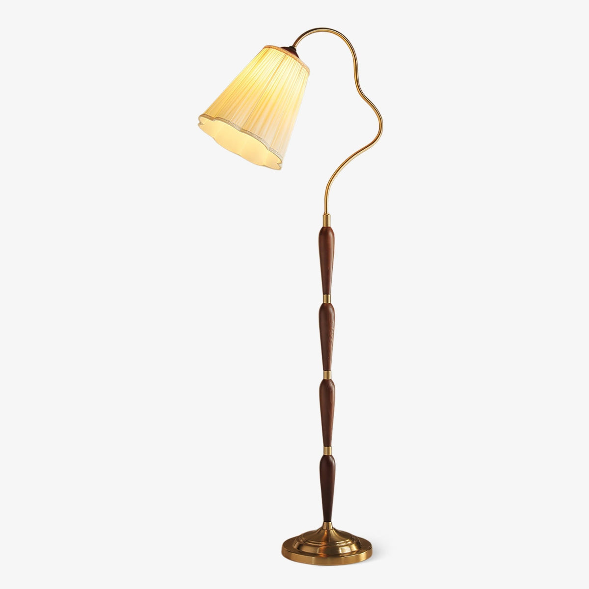Foster lámpara de pie Vintage de madera