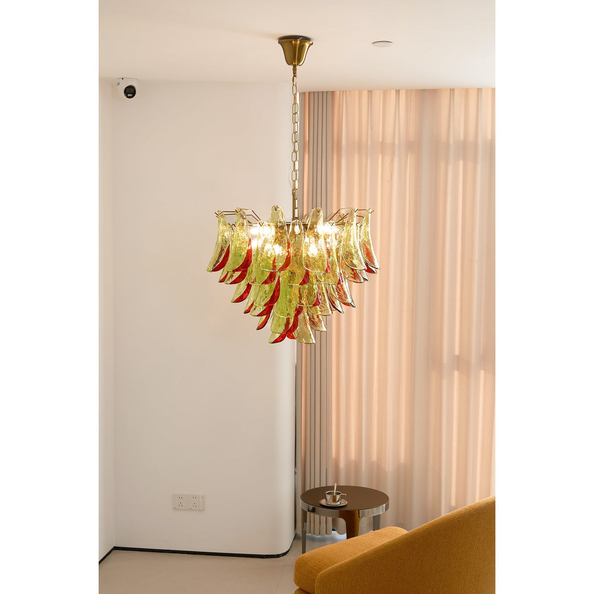Celoraria lámpara de araña de vidrio de Murano pétalos elegante