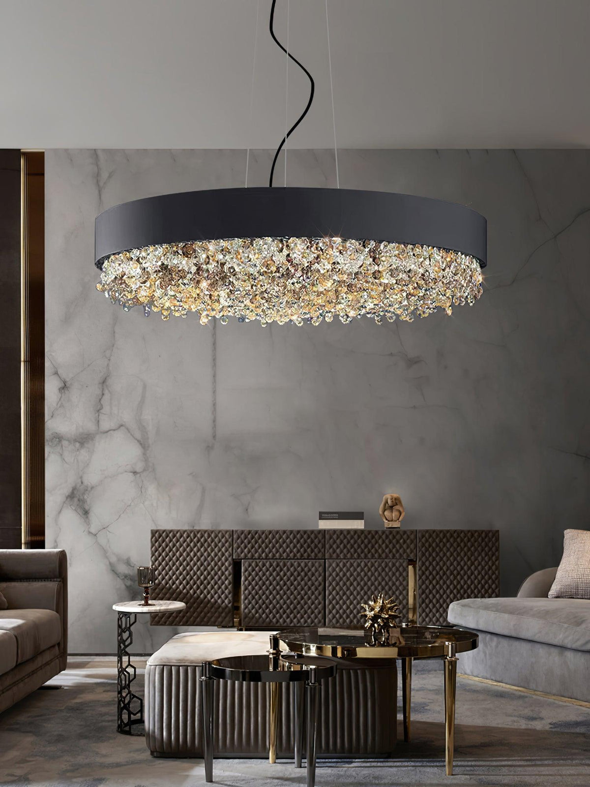 Kaelan lámpara colgante moderna de lujo en cristal