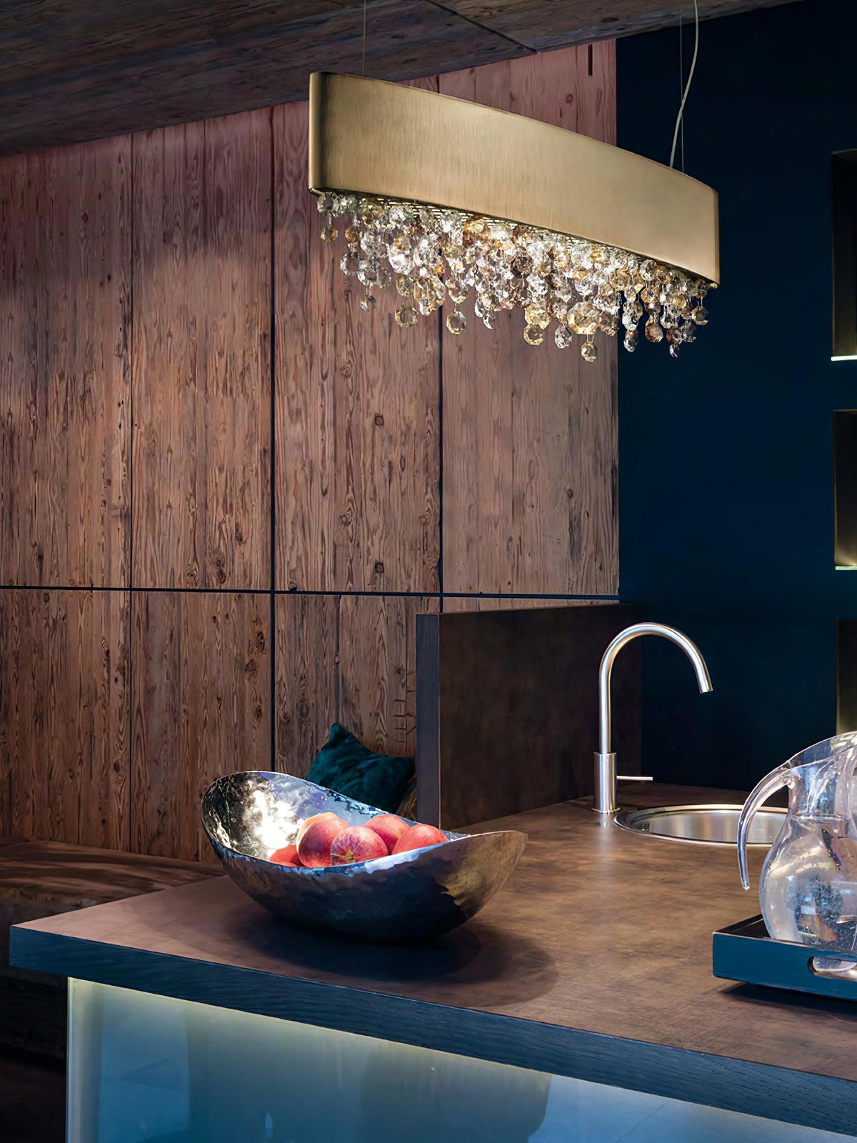 Kaelan lámpara colgante moderna de lujo en cristal