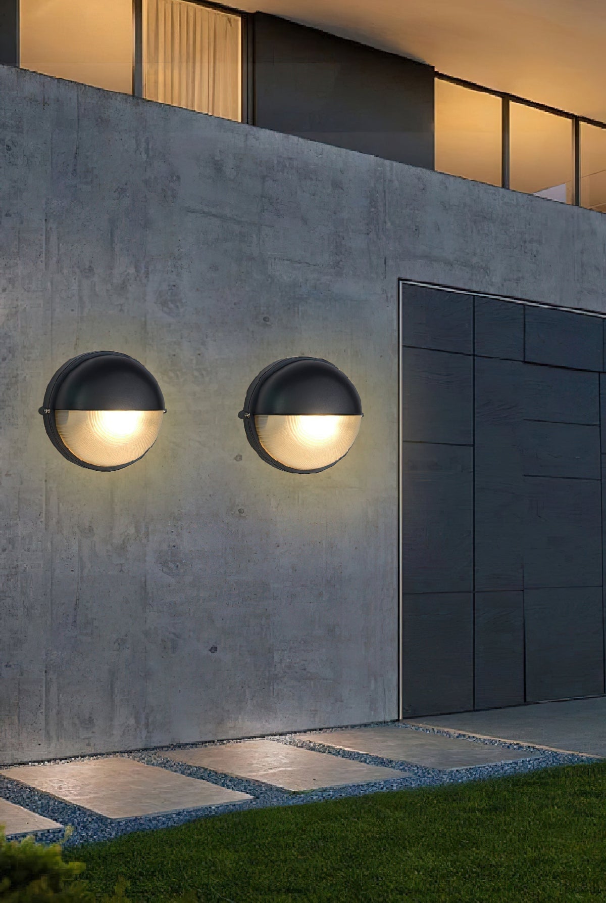 Olcarila aplique de pared vintage con vidrio exterior