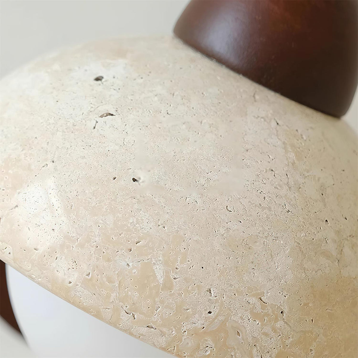 Tavalielle aplique de pared travertino blanco Opalescente Globo