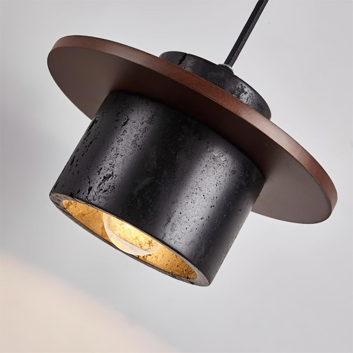 Valoelia lámpara colgante de travertino negro
