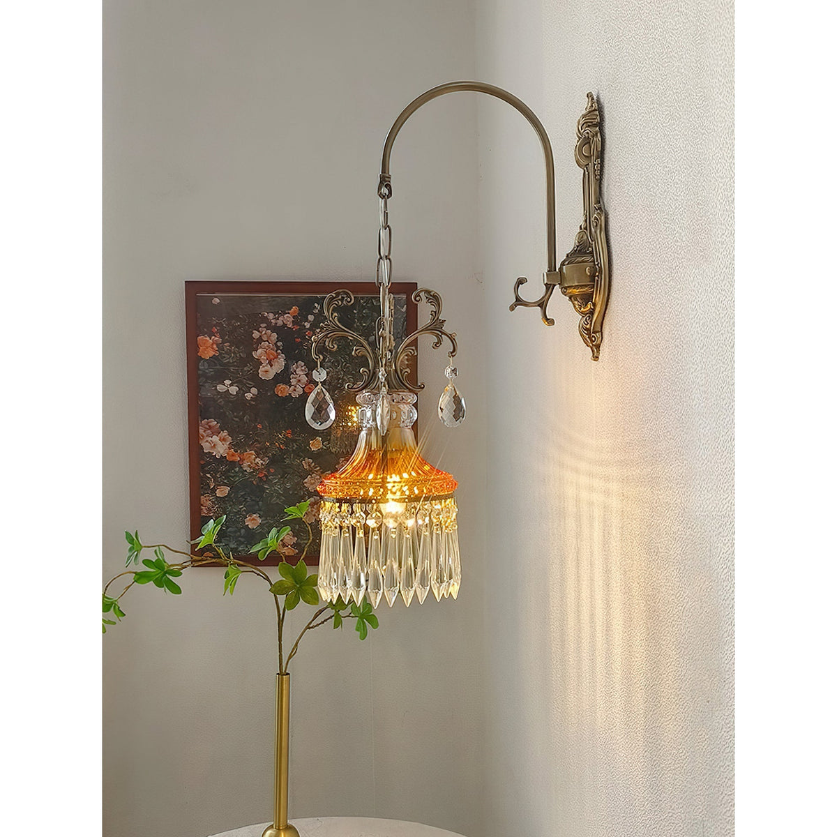 Marquise aplique de pared de cristal