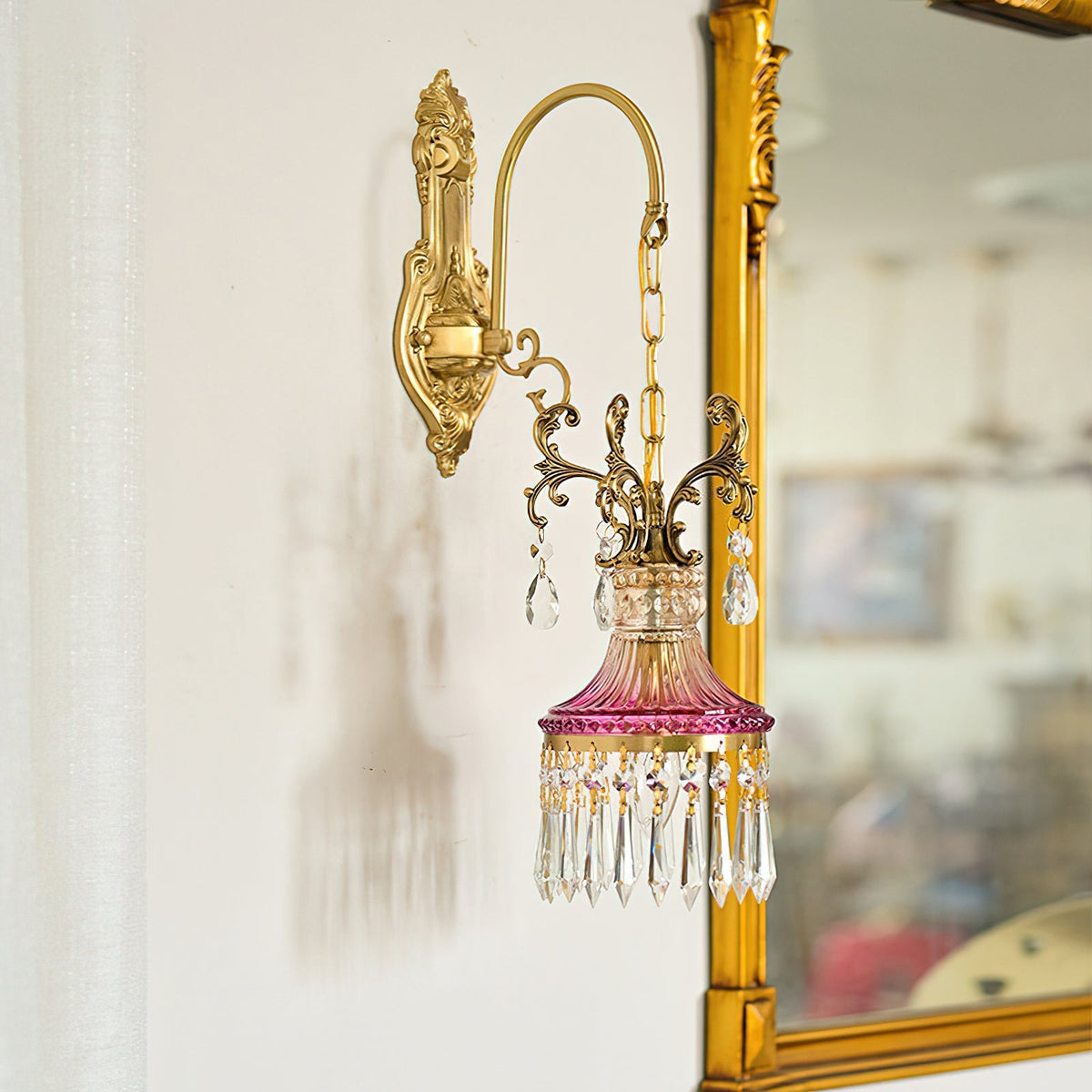 Marquise aplique de pared de cristal