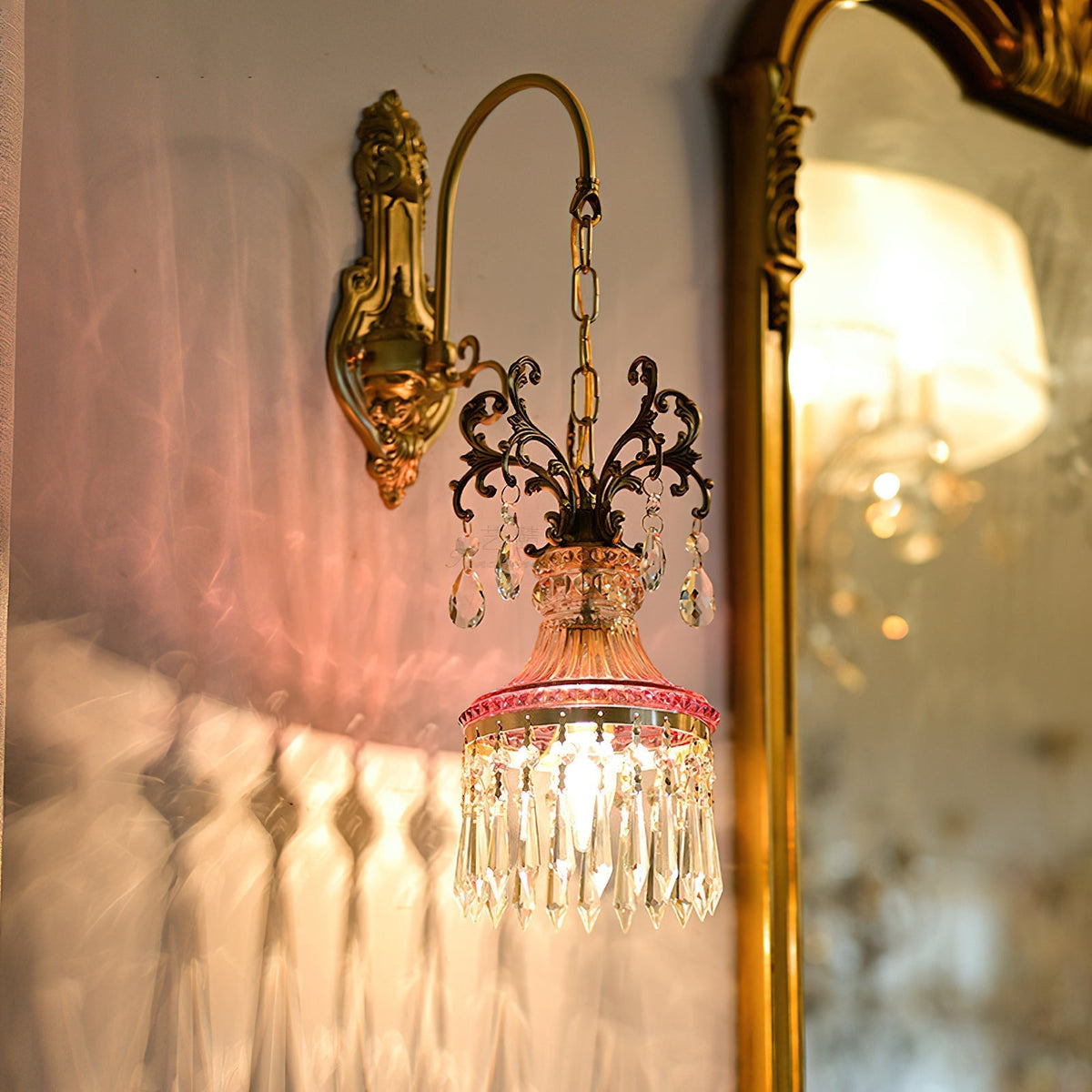 Marquise aplique de pared de cristal