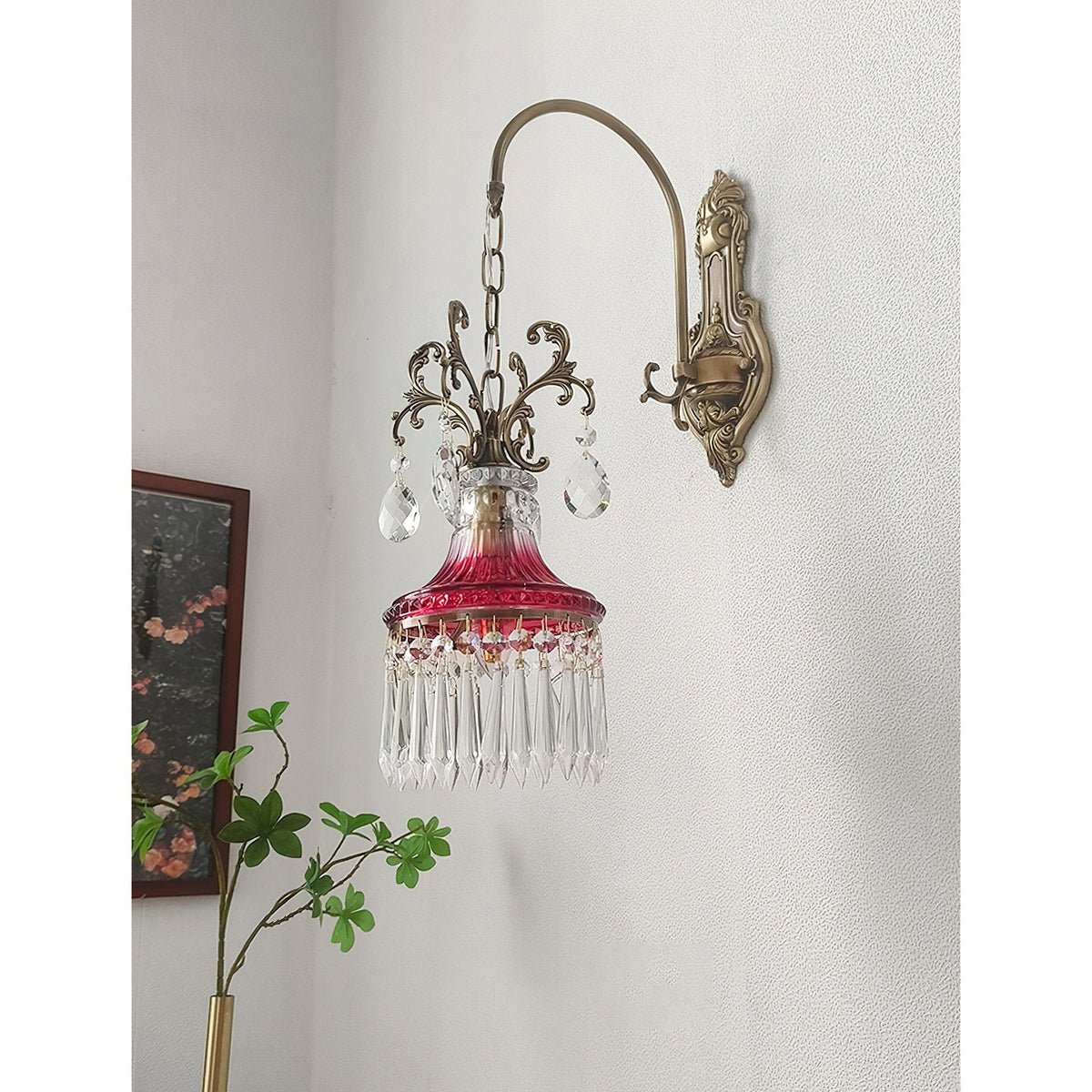 Marquise aplique de pared de cristal