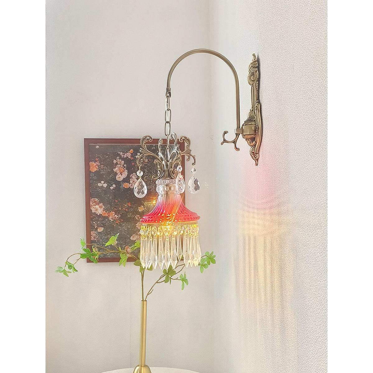 Marquise aplique de pared de cristal