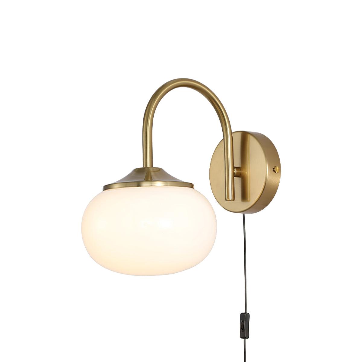 Kevely aplique de pared Premium nórdico con vidrio y enchufe enchufable