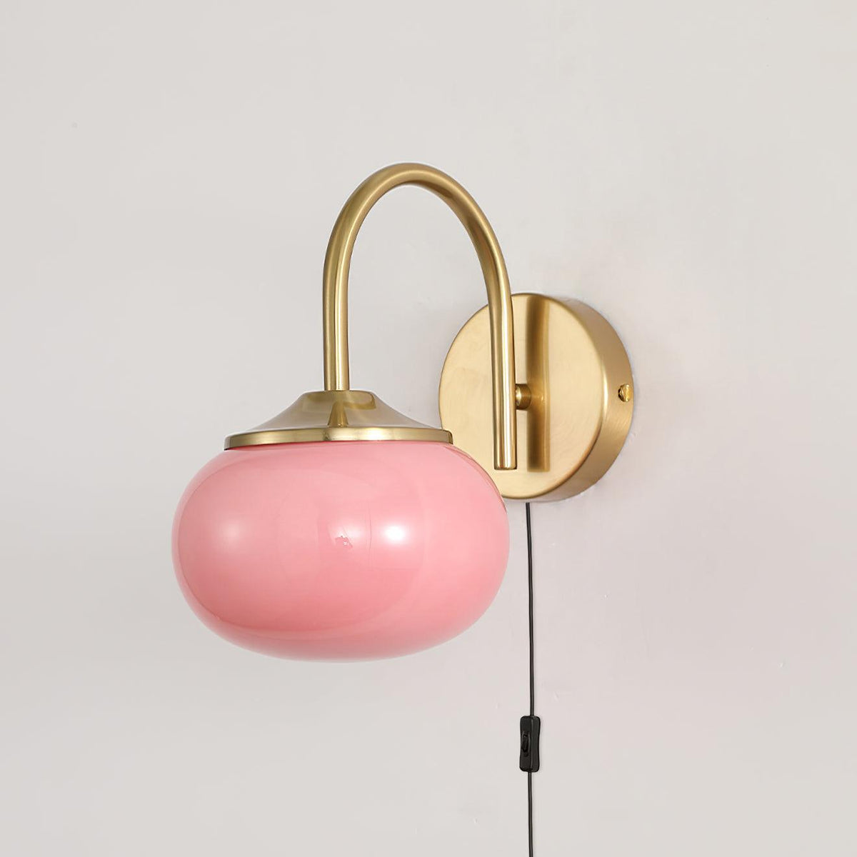 Kevely aplique de pared Premium nórdico con vidrio y enchufe enchufable