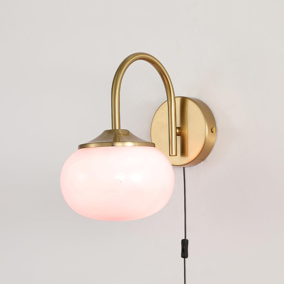 Kevely aplique de pared Premium nórdico con vidrio y enchufe enchufable