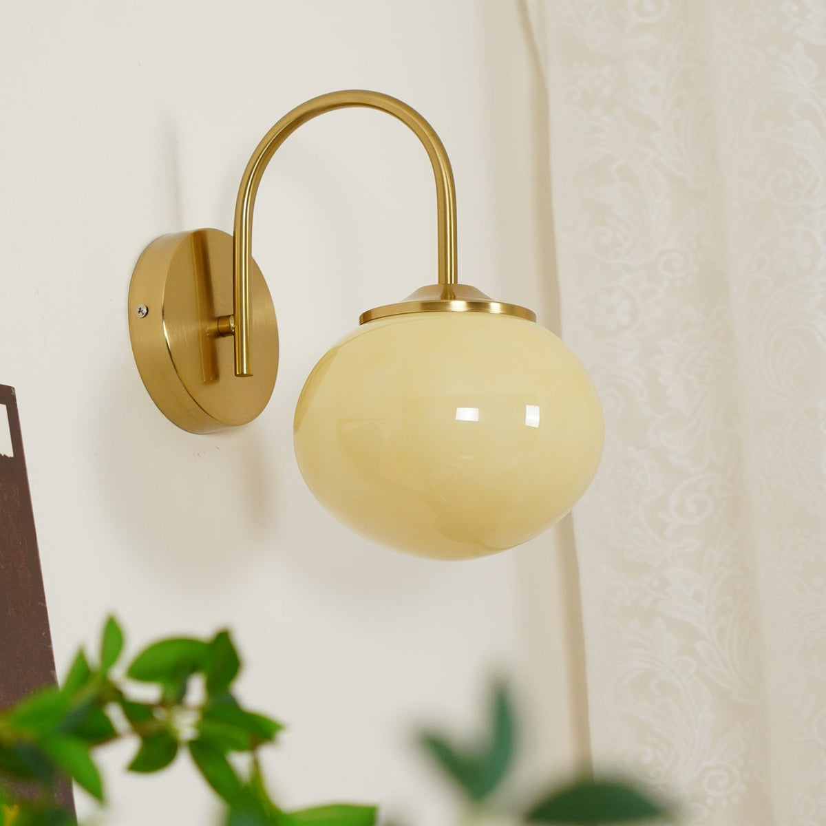 Ove aplique de pared de vidrio artístico nórdico premium