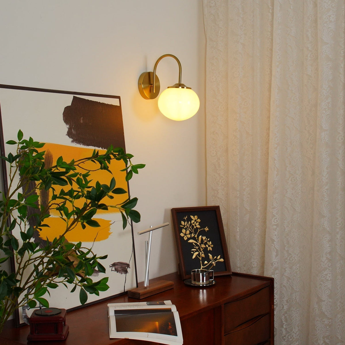 Ove aplique de pared de vidrio artístico nórdico premium