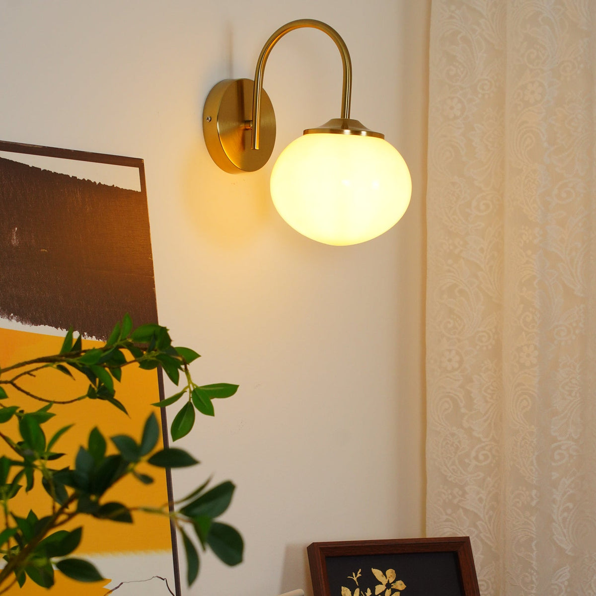 Ove aplique de pared de vidrio artístico nórdico premium