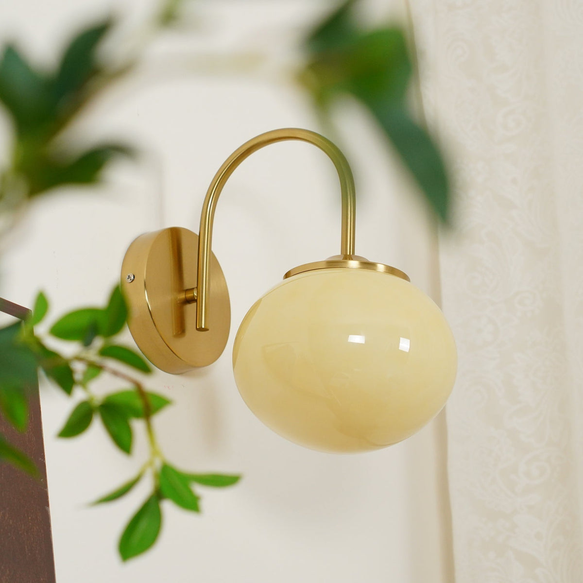 Ove aplique de pared de vidrio artístico nórdico premium