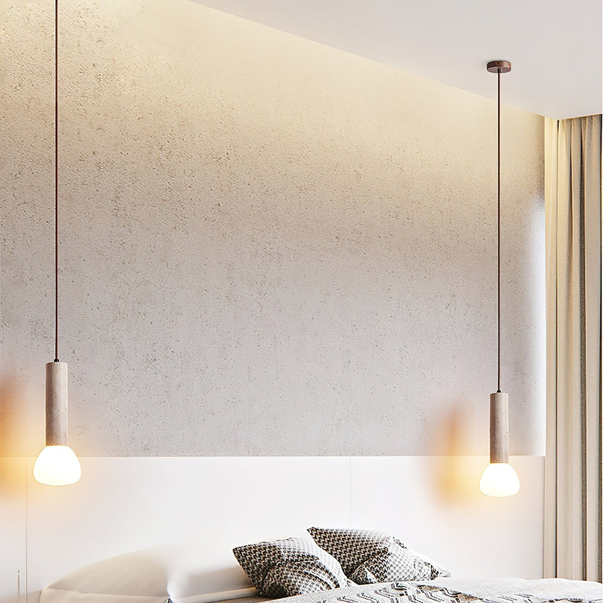 Beia lámpara colgante minimalista de travertino