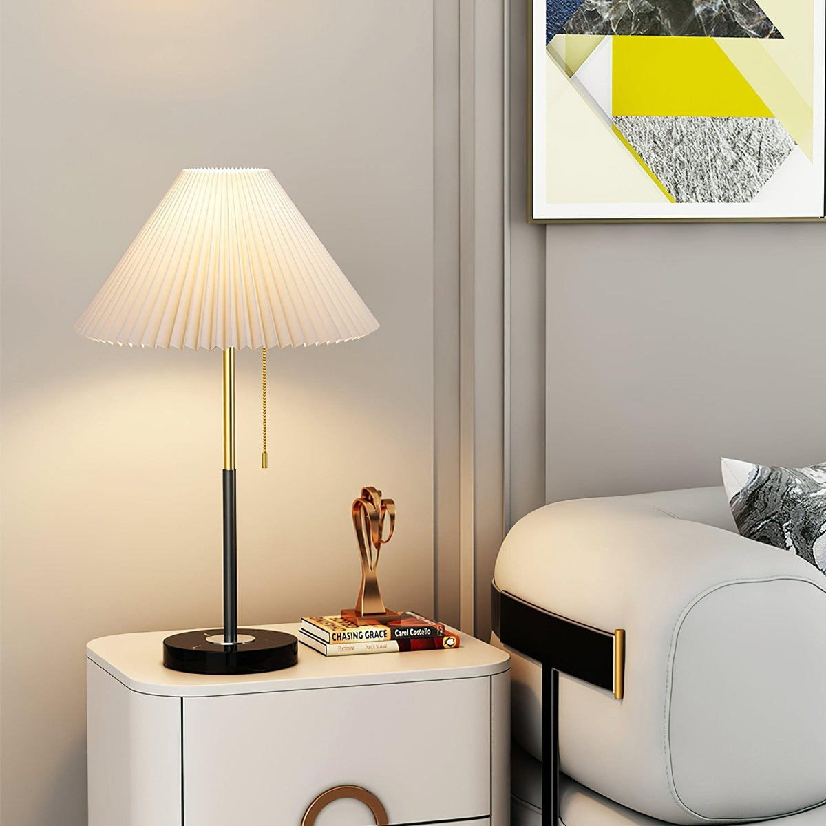 Divo lámpara de mesa minimalista de mármol