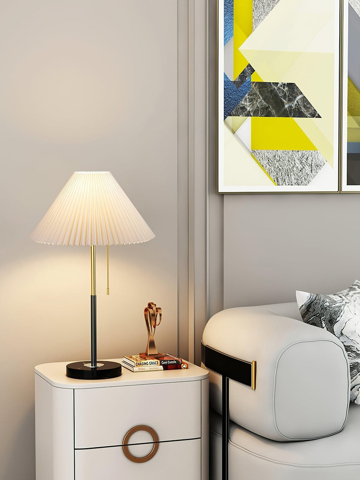 Divo lámpara de mesa minimalista de mármol