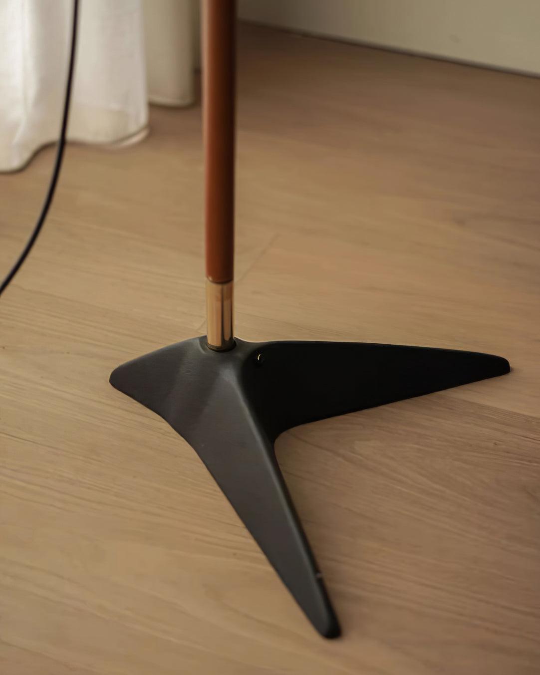 Ervenil lámpara de pie de madera y vidrio estilo mid-century