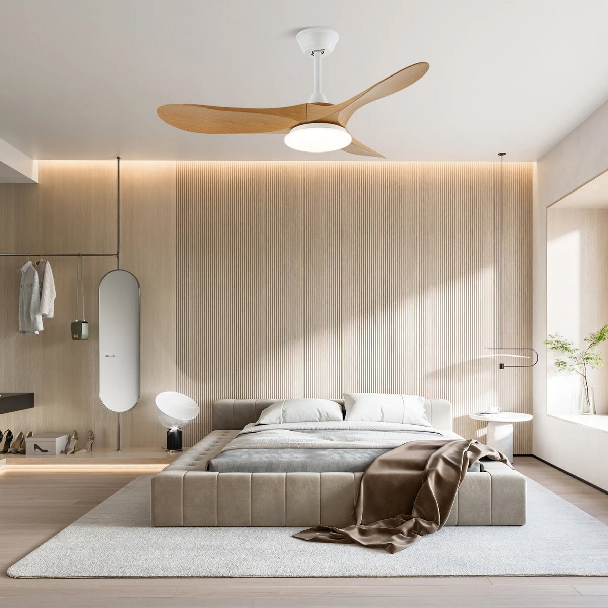 Miriveon ventilador de techo con luz Drift