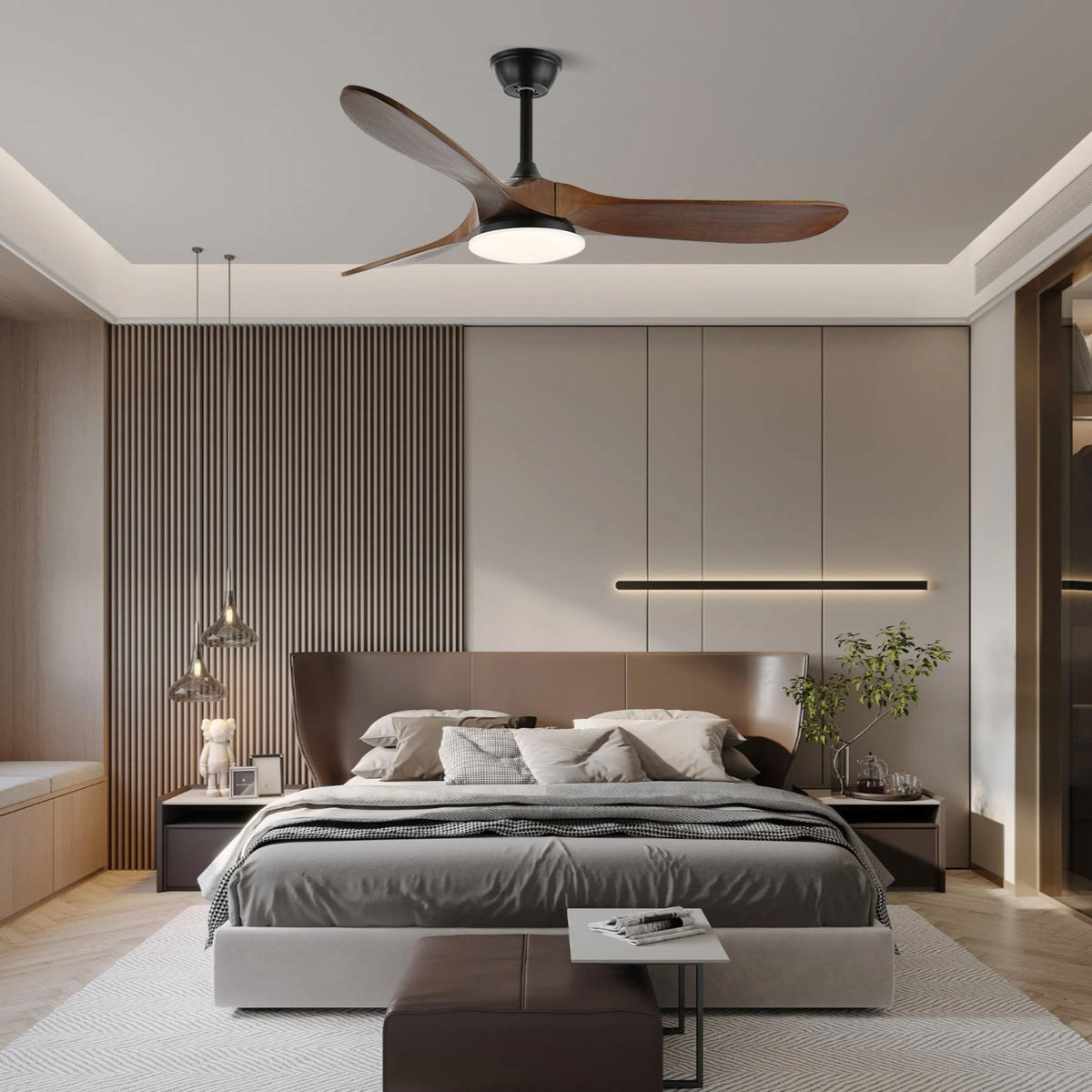 Oriken ventilador de techo con luz minimalista
